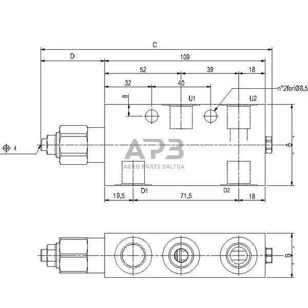 Balansavimo vožtuvas N1116 1/2 G5P4, VOSL10004ST 2