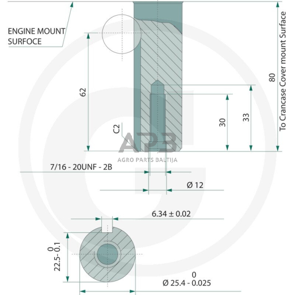 Benzininis variklis Loncin LC1P85FA 6 Benzininis variklis Loncin LC1P85FA 6
