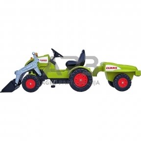 BIG Pedalinis traktorius su priekiniu krautuvu ir priekaba, 800056553