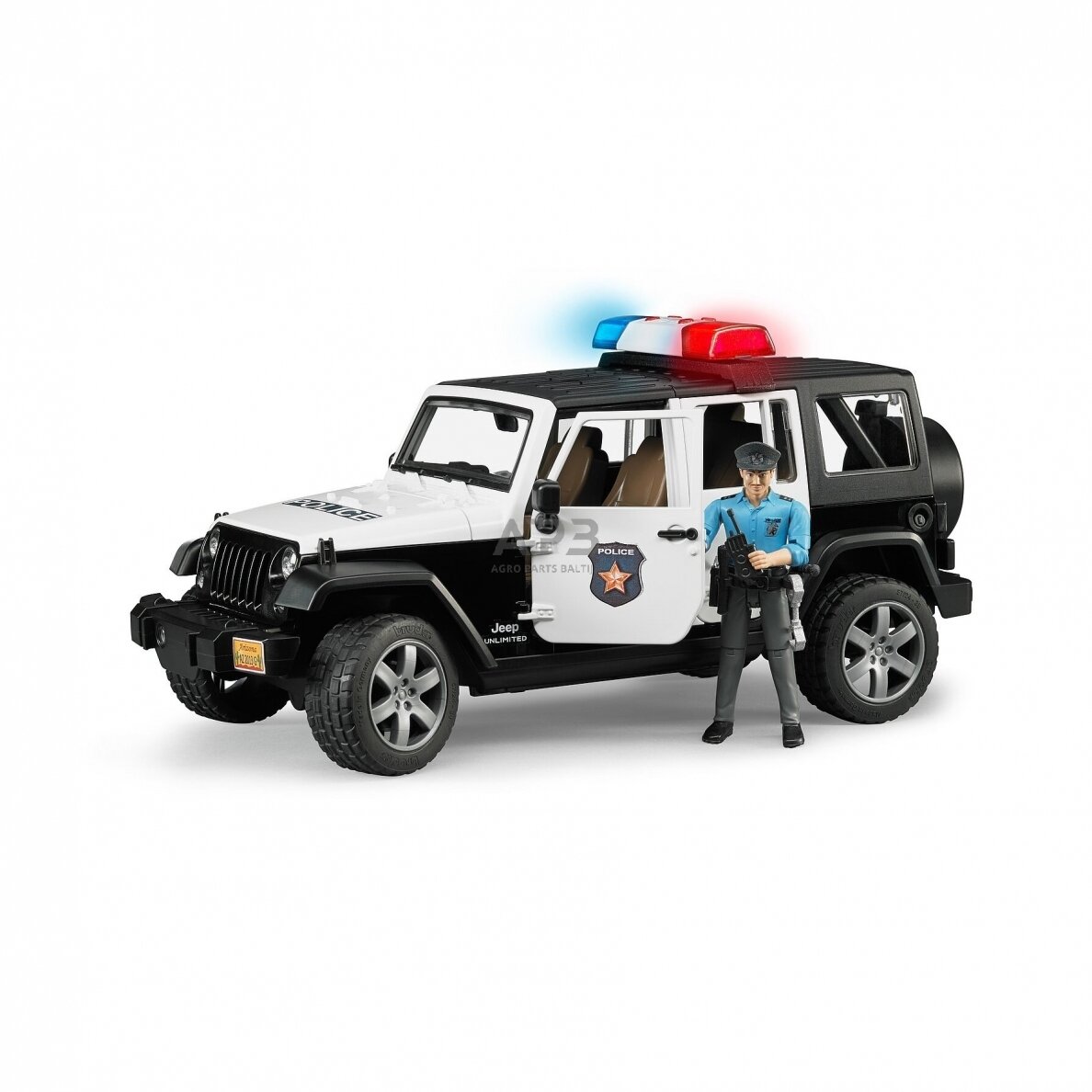 Bruder policijos automobilis Jeep Wrangler Unlimited Rubicon 02526