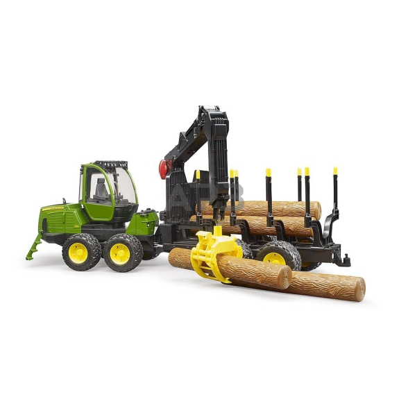 Bruder John Deere  miškovežis su priekaba 1210E, 02133 Bruder John Deere  miškovežis su priekaba 1210E, 02133