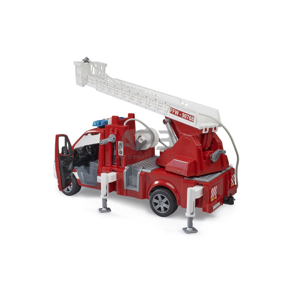 Bruder ugniagesių automobilis MB Sprinter su apsukamosiomis kopėčiomis, siurbliu ir šviesos bei garso moduliu, 02673 2 Bruder ugniagesių automobilis MB Sprinter su apsukamosiomis kopėčiomis, siurbliu ir šviesos bei garso moduliu, 02673 2
