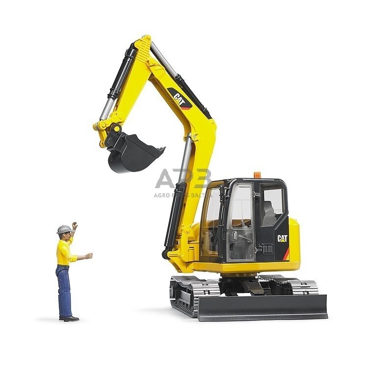 Bruder Mini ekskavatorius su statybininku, 02466 1 Bruder Mini ekskavatorius su statybininku, 02466 1