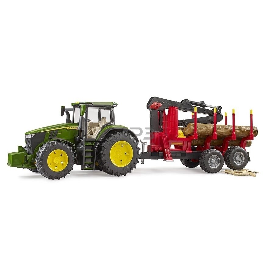 Bruder traktorius su transportavimo priekaba John Deere 7R 350, 3154, 03154 3 Bruder traktorius su transportavimo priekaba John Deere 7R 350, 3154, 03154 3