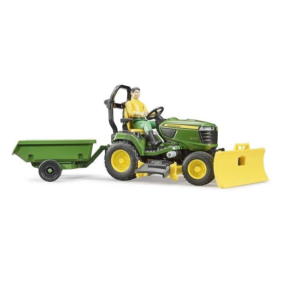 Bruder John Deere vejos žoliapjovė su figūrėle ir priekaba, 62104 4 Bruder John Deere vejos žoliapjovė su figūrėle ir priekaba, 62104 4