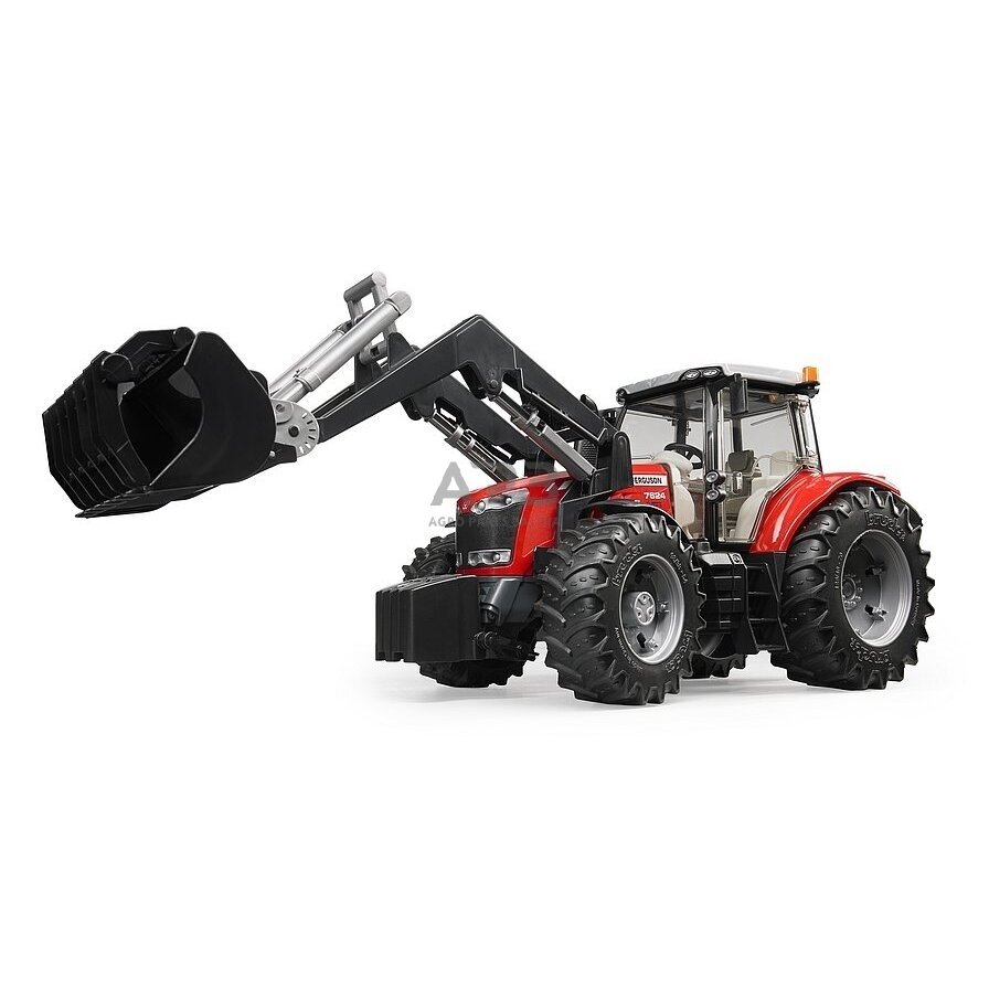 Bruder traktorius Massey-Ferguson 7624 su frontaliniu krautuvu 03047 1 Bruder traktorius Massey-Ferguson 7624 su frontaliniu krautuvu 03047 1