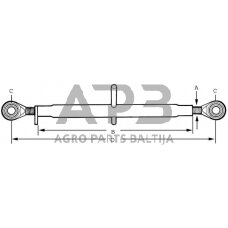 Centrinė traukė toplink 115,00 mm – 325,00 mm M24 gopart TL1152411GP