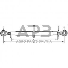 Centrinė traukė toplink 295,00 mm – 580,00 mm M36 gopart TL2953622GP