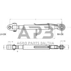 Centrinė traukė toplink 460,00 mm – 905,00 mm CBM 3PCGH3246