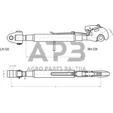 Centrinė traukė toplink 460,00 mm – 960,00 mm M36 CBM 3PGCGH2847