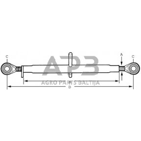 Centrinė traukė toplink 140,00 mm – 320,00 mm M30 gopart TL1403022GP