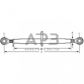 Centrinė traukė toplink 400,00 mm – 780,00 mm M36 TL4003633KR