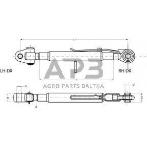 Centrinė traukė toplink 460,00 mm – 905,00 mm CBM 3PCGH3246