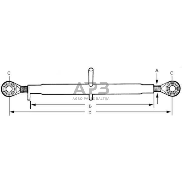 Centrinė traukė toplink 350,00 mm – 690,00 mm M24 gopart TL3502411GP 1