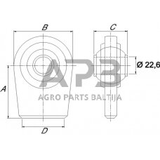 Cilindro antgalis G22.6 KF L=40mm, KF22640D