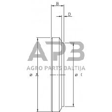 Cilindro galinis dangtelis C25/32 PC25 DC3903001