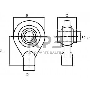 Cilindro antgalis G19.4 KR L=60mm, KR19460D