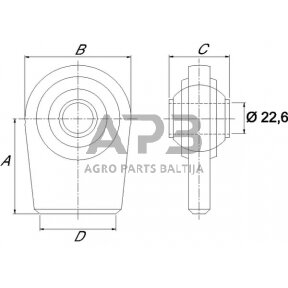 Cilindro antgalis G22.6 KF L=40mm, KF22640D