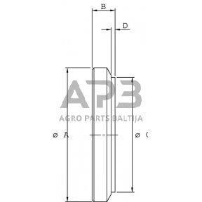 Cilindro galinis dangtelis C25/32 PC25 DC3903001