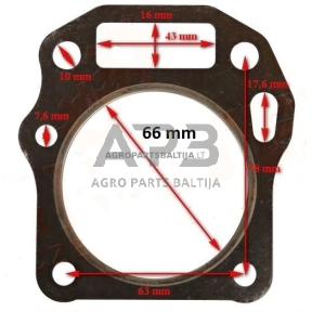 Cilindro galvos tarpinė NAC T475 ir kitiems kiniškiems varikliams