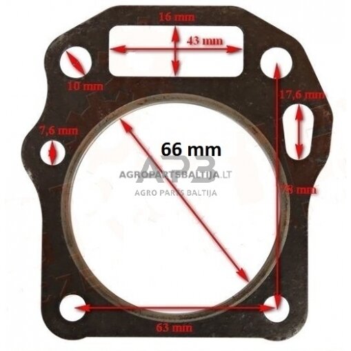 Cilindro galvos tarpinė NAC T475 ir kitiems kiniškiems varikliams Cilindro galvos tarpinė NAC T475 ir kitiems kiniškiems varikliams
