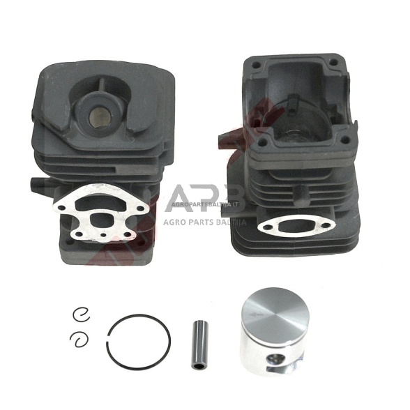 Cilindro komplektas su stūmokliu Husqvarna 240E stūmoklis 39 mm. 545 05 04-18, 5450504-18, 545050418, 545 05 04-17, 5450504-17, 545050417, 503 69 46-01, 5036946-01, 503694601, 575 29 10-01, 5752910-01, 575291001