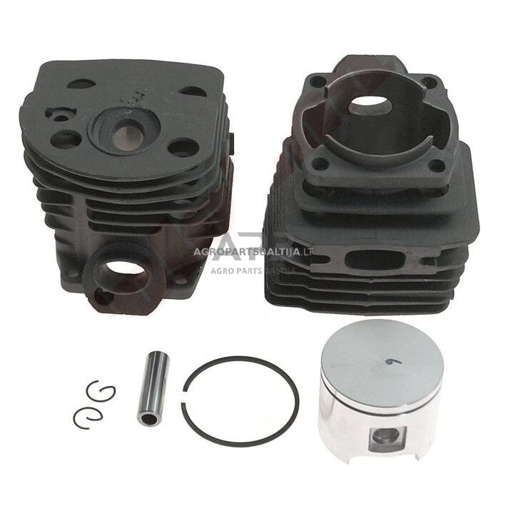Cilindro komplektas su stūmokliu Husqvarna 51 stūmoklis 46 mm NIKASIL. 503 60 91-71, 5036091-71, 503609171, 503 60 91-02, 5036091-02, 503609102, 503 60 91-72, 5036091-72, 503609172, 503 16 91-71, 5031691-71, 503169171, 503 60 91-08, 5036091-08