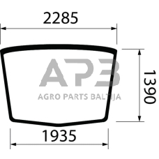 Dalis New Holland technikai 84400385 Stiklas