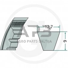 Dantytas diržas XPA 12,7x1012mm Li, 12,7x1075mm La