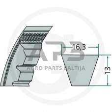 Dantytas diržas XPB 16,3x2180mm Li, 16,3x2262mm La