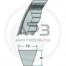 Dantytas diržas XPZ 10x1149mm Li, 10x1200mm La