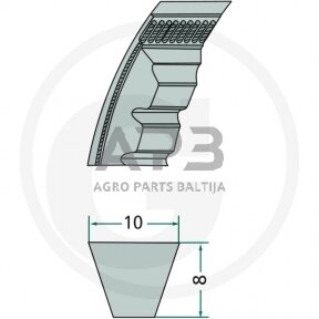 Dantytas diržas XPZ 10x1462mm Li, 10x1513mm La