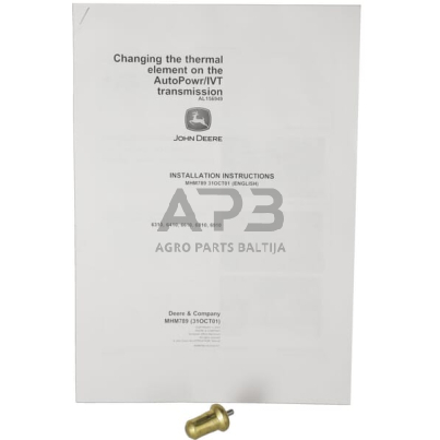 Dalis John Deere technikai AL156949 Termostatinis valdymas 1 Dalis John Deere technikai AL156949 Termostatinis valdymas 1