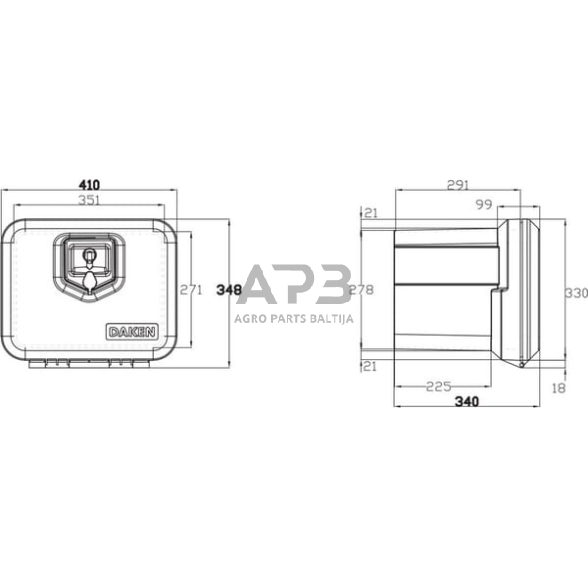 Daiktadėžė 348x410x340mm, 28.5l, Daken DK81000 2 Daiktadėžė 348x410x340mm, 28.5l, Daken DK81000 2