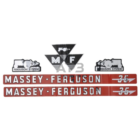 Dalis Massey Ferguson technikai 141215001 Lipdukų rinkinys