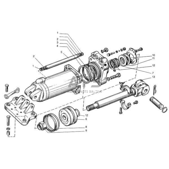 Dalis MTZ (Belarus) technikai Z100KH2003N Hidraulinis cilindras MTZ (Belarus) 1 Dalis MTZ (Belarus) technikai Z100KH2003N Hidraulinis cilindras MTZ (Belarus) 1