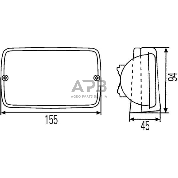 Darbo žibintas stačiakampis Halogen, 55/70W, 12/24V, 155x45x94mm, Hella 1GA996082001 6 Darbo žibintas stačiakampis Halogen, 55/70W, 12/24V, 155x45x94mm, Hella 1GA996082001 6