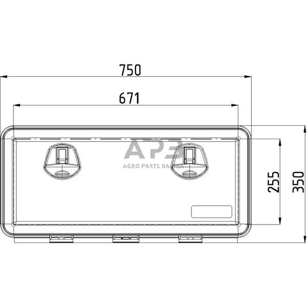 Daiktadėžė 350x750x300mm, 47.5l, Daken DK81105 3