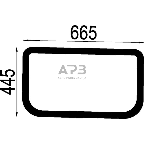 Dalis John Deere technikai AL220911 Stogo liuko stiklas