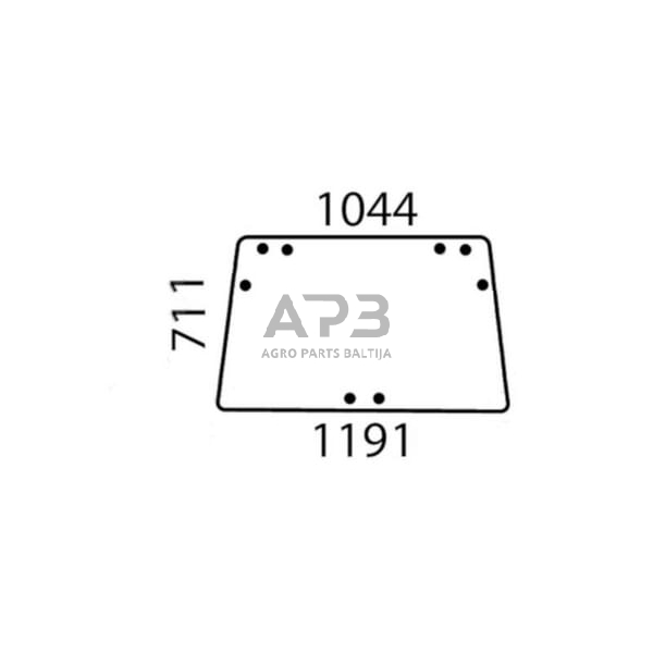 Dalis John Deere technikai AL70094 Galinis stiklas