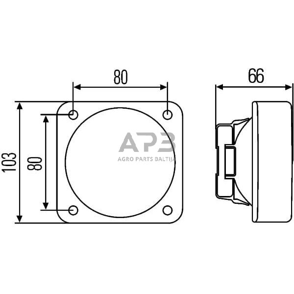 Darbo žibintas kvadratinis Halogen, 55/70W, 12V, 103x66x103mm, Hella 1GA996020001 6 Darbo žibintas kvadratinis Halogen, 55/70W, 12V, 103x66x103mm, Hella 1GA996020001 6