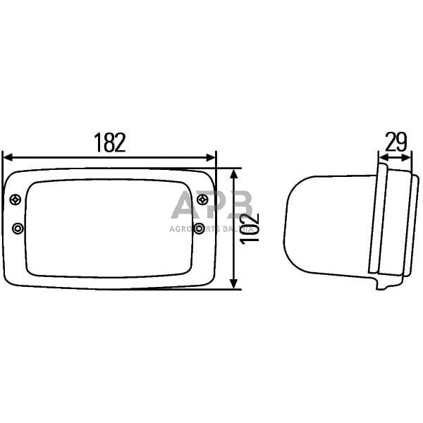 Darbo žibintas stačiakampis Halogen, 55/70W, 12/24V, 182x102mm, Hella 1GB996080021 6