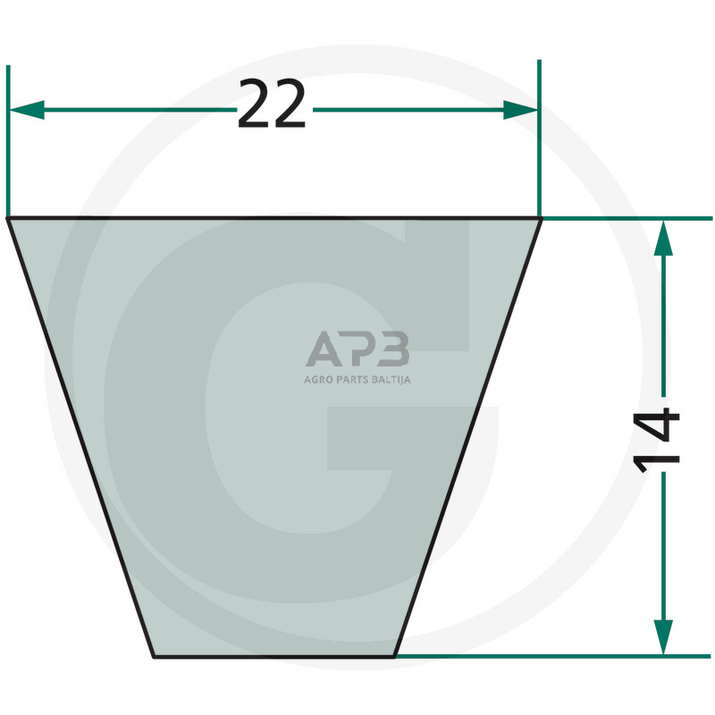 Dantytas diržas C118 22x3000mm Li, 22x3088mm La 1 Dantytas diržas C118 22x3000mm Li, 22x3088mm La 1