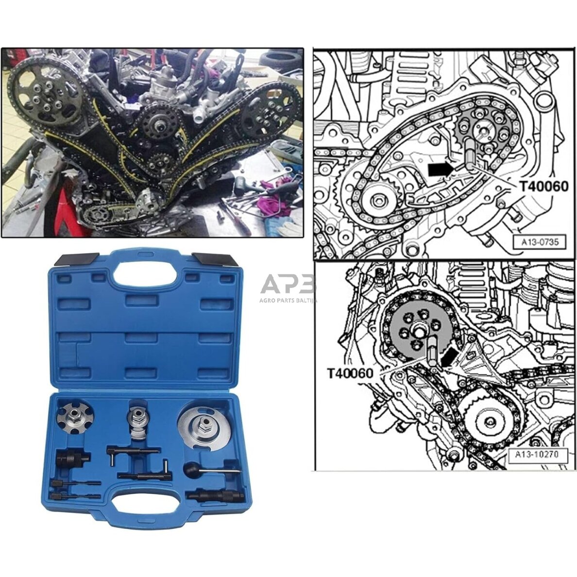 Degimo kampo fiksatorių rinkinys VAG 2.7/ 3.0 TDI 3 Degimo kampo fiksatorių rinkinys VAG 2.7/ 3.0 TDI 3