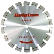 Deimantinis segmentinis pjovimo diskas asfaltui Laser 300x20mm 15x3,0mm