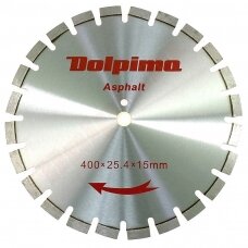 Deimantinis segmentinis pjovimo diskas asfaltui Laser 400x25,4/20mm 15x3,6mm