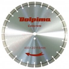 Deimantinis segmentinis pjovimo diskas betonui Laser 400x20mm 15x3,6mm