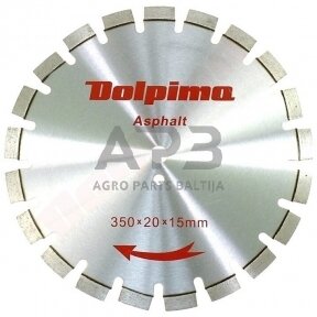 Deimantinis segmentinis pjovimo diskas asfaltui Laser 350x20mm 15x3,2mm