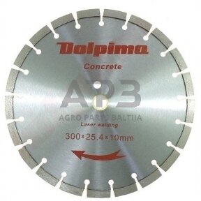 Deimantinis segmentinis pjovimo diskas betonui Laser 300x25,40/20mm 10x3,0mm