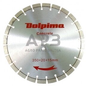 Deimantinis segmentinis pjovimo diskas betonui Laser 350x20mm 15x3,2mm